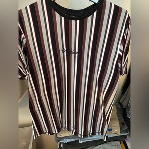 Worldwide Artists striped shirt. XL.